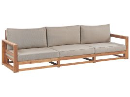 3 Seater Certified Acacia Wood Garden Sofa Light TIMOR II