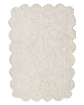 Cotton Area Rug 140x200cm Beige