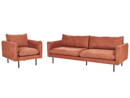 Fabric Living Room Set Golden Brown VINTERBRO