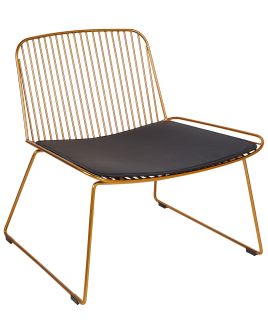 Metal Accent Chair Gold SNORUM