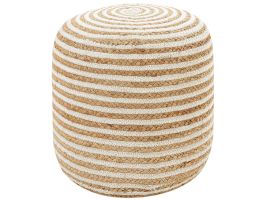 Jute Pouffe âŒ€ 40 cm cm beige RESAFA