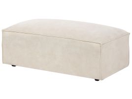 Velvet Ottoman Beige HELLNAR