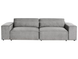 2 Seater Modular Fabric Sofa Grey HELLNAR
