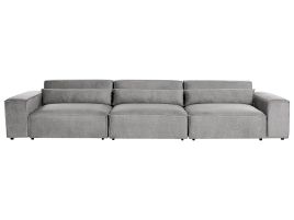 3 Seater Modular Fabric Sofa Grey HELLNAR