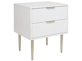 2 Drawer Bedside Table White SOHO