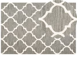Wool Area Rug 160x230cm Grey