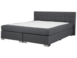 Fabric EU Super King Size Divan Bed Dark Grey ADMIRAL