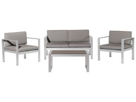 4 Seater Aluminium Garden Sofa Set Dark Grey SALERNO