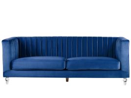 Fabric Sofa Navy Blue ARVIKA