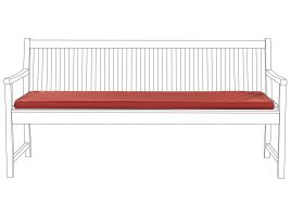 Bench Seat Pad Cushion 169 x 50 cm Red VIVARA