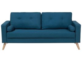 2 Seater Fabric Sofa Blue KALMAR