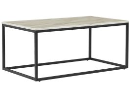 Marble Effect Coffee Table Beige and Black