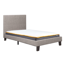 Berlin Upholstered Grey Fabric Bed Frame - Single 3ft