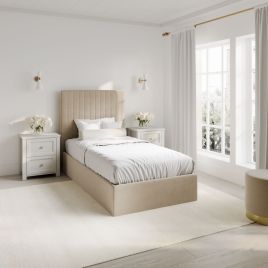 Single Bed - BERI I Ottoman 3ft Bed Beige