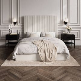 Kingsize Bed - BERI I Ottoman 5ft Bed Milk