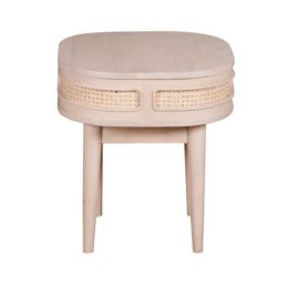 Bedside Table - ROBERTS Nightstand Natural Oak 50cm