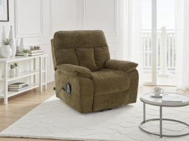 GAVENTO Fabric Rise and Recliner Electric Massage Chair - Brown