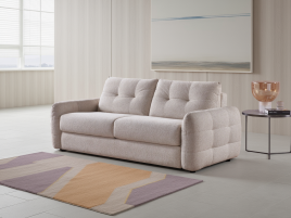 JUVANO Fabric 3 Seater Sofabed - Beige