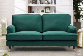VELARO Velvet 2 Seater Sofa - Green