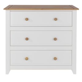 White Chest of Drawers - CHESTER Medium Chest  3 Drawers