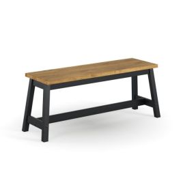 Black Corona live edge large dining bench
