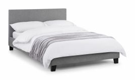 Rialto Light Grey Linen Bed Frame - Double 4ft6
