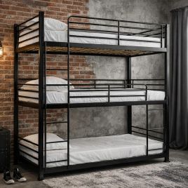 Single Bed - DAWN Bunk Bed Black 3ft