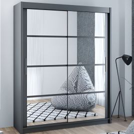 Dexter Sliding Door 160cm Wardrobe - Grey