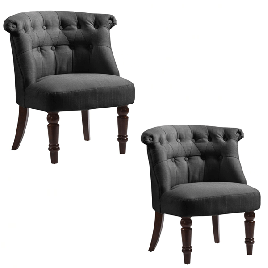 Crediton Fabric Armchair 2pc - Black