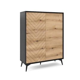 Ravenna Serene Highboard Cabinet with 2 Doors - Oak Evoke