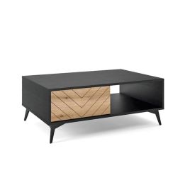 Ravenna Serene Coffee Table with Open Compartment - Oak Evoke