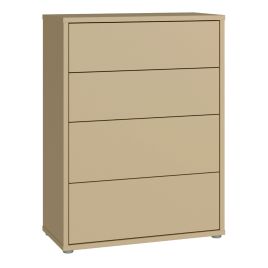 AVELINE Yellow Chest of Drawers - Medium-sized, 4 Drawers