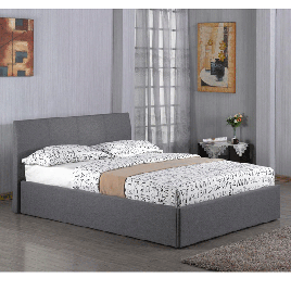 Purbeck Grey Fabric Storage Ottoman Bed with Gas Lift - Single