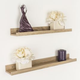 Dura Floating Display Shelf Kit - Oak - 58cm