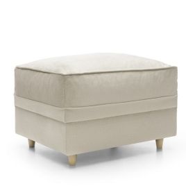 NIOMI Velvet Footstool - Cream