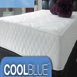 Glacial Cool Blue Memory Foam Spring Mattress - 6 Sizes