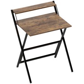 HERON 70 cm Folding Computer Desk Rustic Brown