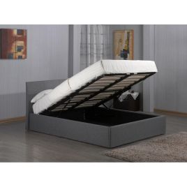 Luxury Redefined Purbeck Grey Fabric High Headboard Ottoman Storage Bed - 3ft Single