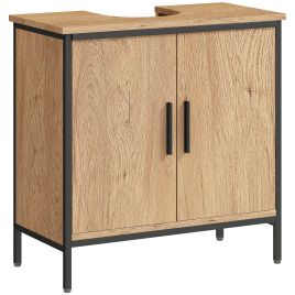 HERON Bathroom Vanity Unit Under Sink Storage Cabinet Oak