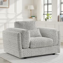 HAVERIO Fabric Armchair - Grey