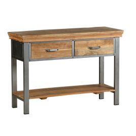 Mathew Industrial Style 2 Drawer Console Table