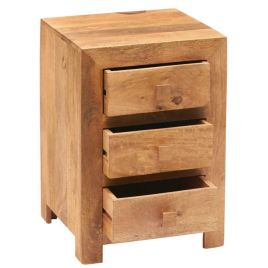 Bedside Table - STELLA 3 Drawer Nightstand Matt Finish 42cm
