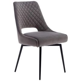 SPARCO Velet Tapered Back Dining Swivel Chair Set of 2 - Graphite