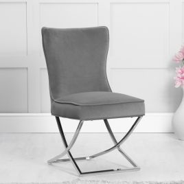 CLOVIA Velet Dining Chair Set of 2 - Grey