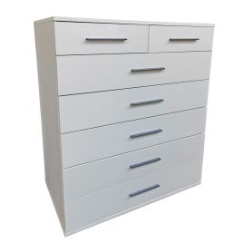 White Chest of Drawers - TUNIS Large Chest 7 Drawers