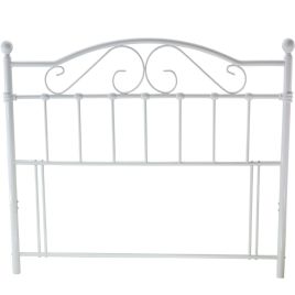 Sussex White Gloss Metal Headboard - Kingsize 5ft
