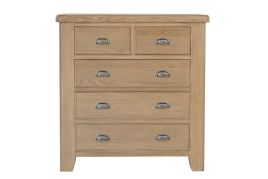 Oak Finish Chest of Drawers - EDWARDIAN Medium Chest  5 Drawers