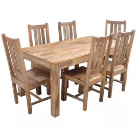 Delta Light Mango Wood Large Dining Table 175cm - Light Wood Tone