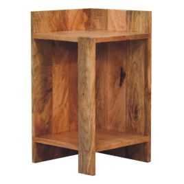 Bedside Table - STORAGE Nightstand Oak Finish 28cm