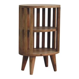 Bedside Table - CONTEMPORARY Double Shelf Nightstand Oak 36cm